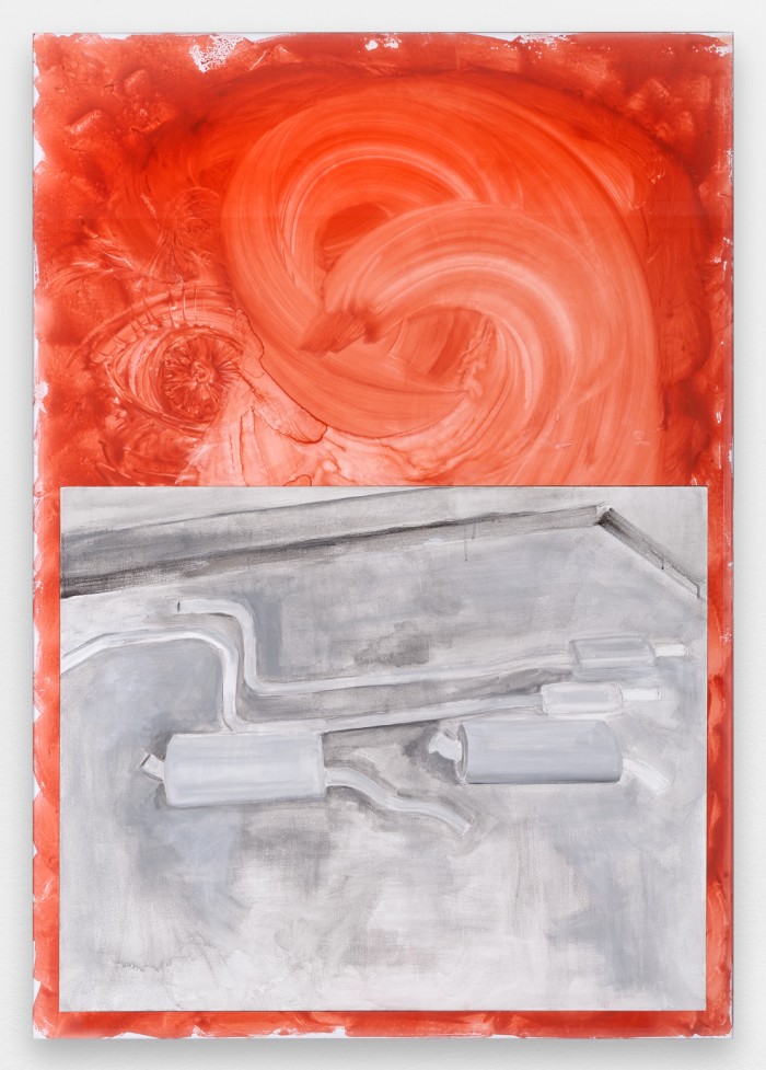 Untitled (CR1871), collaboration with Will Benedict, 2015 acrylic on canvas, acrylic on foam core, aluminium and glass 155 x 108 cm (61 x 42 1/2 in.)
