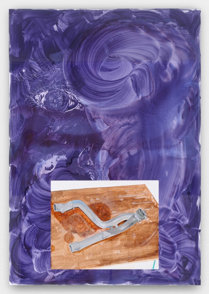 Untitled (CR1872), collaboration with Will Benedict, 2015 acrylic on canvas, acrylic on foam core, aluminium and glass 155 x 108 cm (61 x 42 1/2 in.)