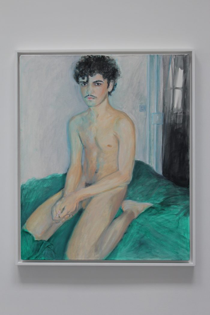Nassim, 2018 Oil on canvas, frame: painted wood 73 x 60 cm (28 3/4 x 23 5/8 in.) framed: 77,5 x 64,5 cm (30 33/64 x 25 25/64 in.)