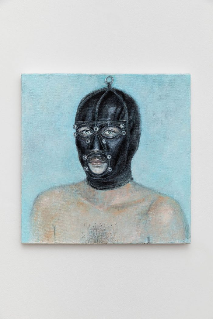 Masque (Jacques de Bascher), 2021, oil on canvas, 40 x 40 cm (15 ¾ x 15 ¾ in.)
